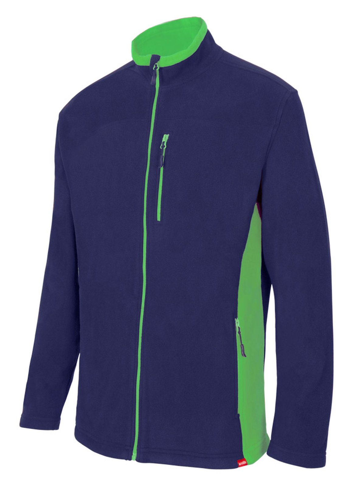 Veste polaire bicolore — coloris Navy / Lime #Couleur_Navy-/-Lime