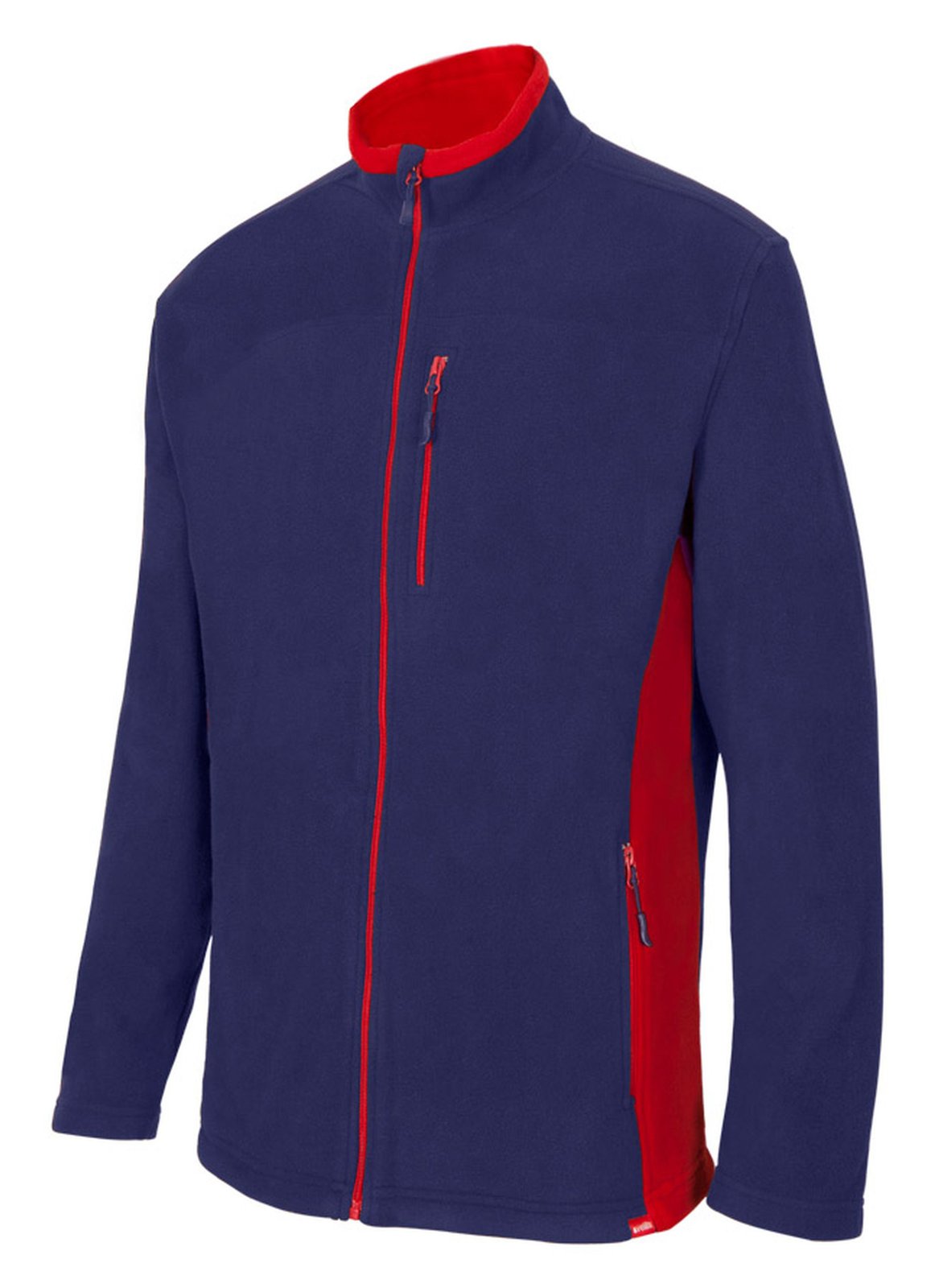 Veste polaire bicolore — coloris Navy / Red #Couleur_Navy-/-Red