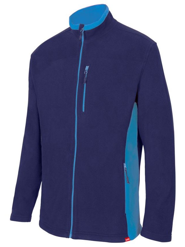 Veste polaire bicolore — coloris Navy / Sky Blue #Couleur_Navy-/-Sky-Blue