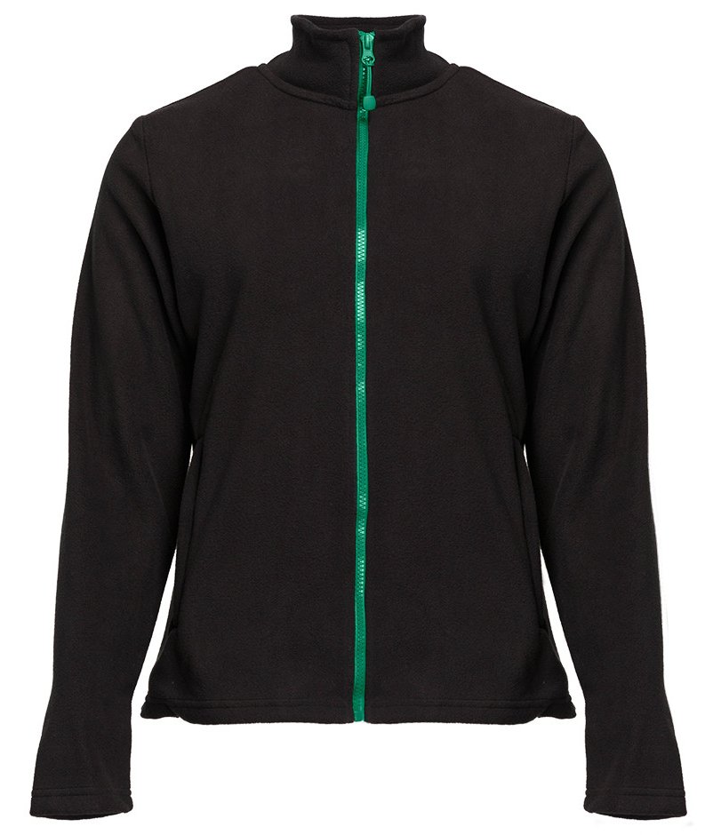 Veste polaire femme zippée 300 g/m²  — coloris Black / Kelly Green #Couleur_Black-/-Kelly-Green
