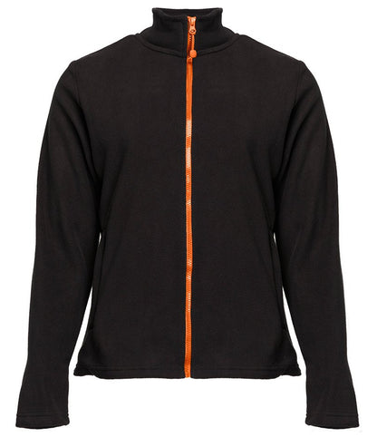 Veste polaire femme zippée 300 g/m²  — coloris Black / Orange #Couleur_Black-/-Orange