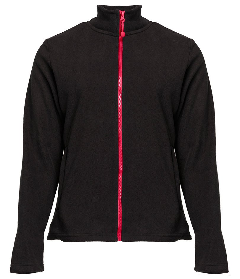 Veste polaire femme zippée 300 g/m²  — coloris Black / Red #Couleur_Black-/-Red