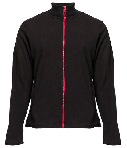 Veste polaire femme zippée 300 g/m²  — coloris Black / Red #Couleur_Black-/-Red