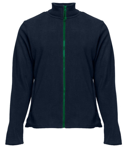 Veste polaire femme zippée 300 g/m²  — coloris Navy / Kelly Green #Couleur_Navy-/-Kelly-Green