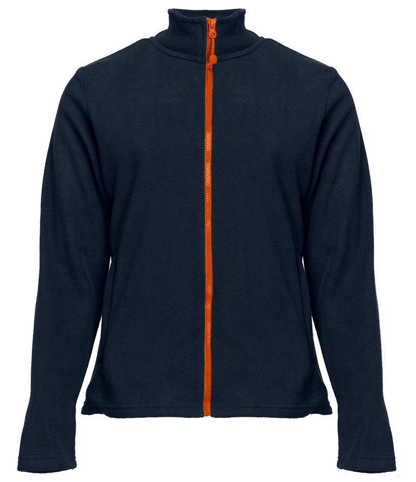 Veste polaire femme zippée 300 g/m²  — coloris Navy / Orange #Couleur_Navy-/-Orange