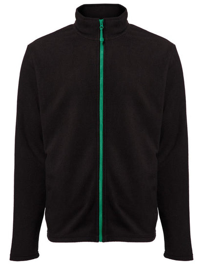 Veste polaire homme zippée 300 g/m²  — coloris Black / Kelly Green #Couleur_Black-/-Kelly-Green