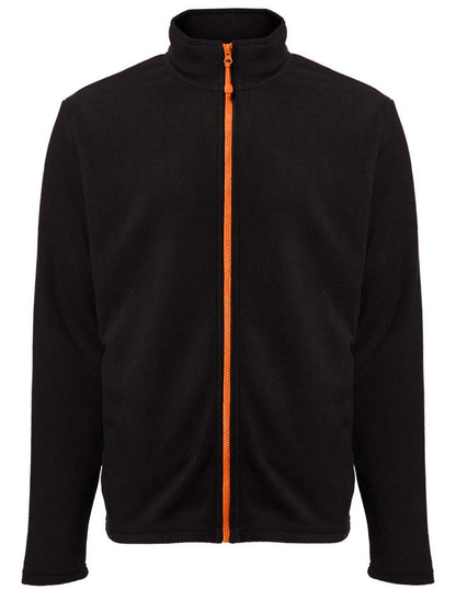 Veste polaire homme zippée 300 g/m²  — coloris Black / Orange #Couleur_Black-/-Orange