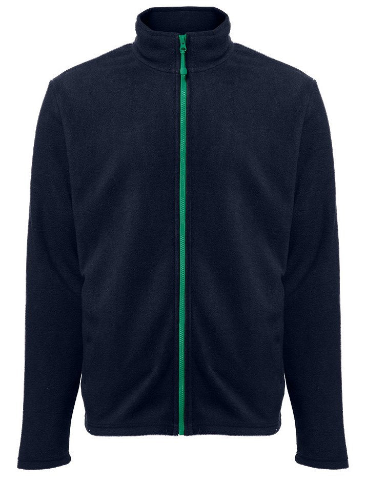 Veste polaire homme zippée 300 g/m²  — coloris Navy / Kelly Green #Couleur_Navy-/-Kelly-Green