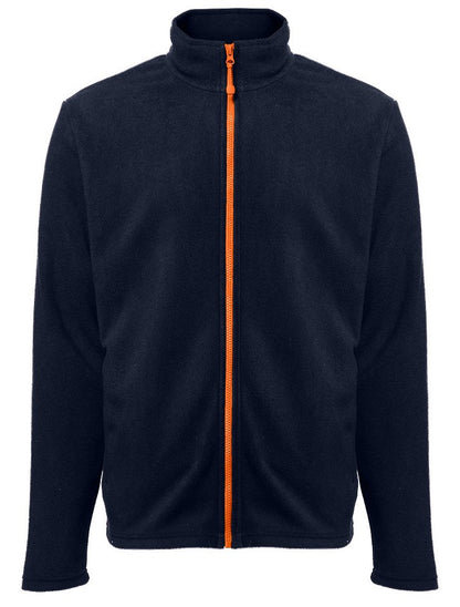 Veste polaire homme zippée 300 g/m²  — coloris Navy / Orange #Couleur_Navy-/-Orange