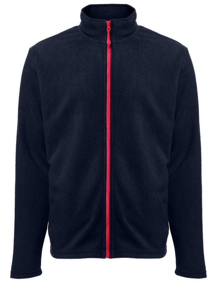Veste polaire homme zippée 300 g/m²  — coloris Navy / Red #Couleur_Navy-/-Red