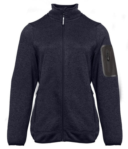 Veste polaire tricotée femme — coloris Heather Black #Couleur_Heather-Black