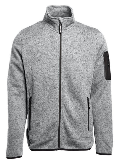 Veste polaire tricotée homme — coloris Heather Light Grey #Couleur_Heather-Light-Grey