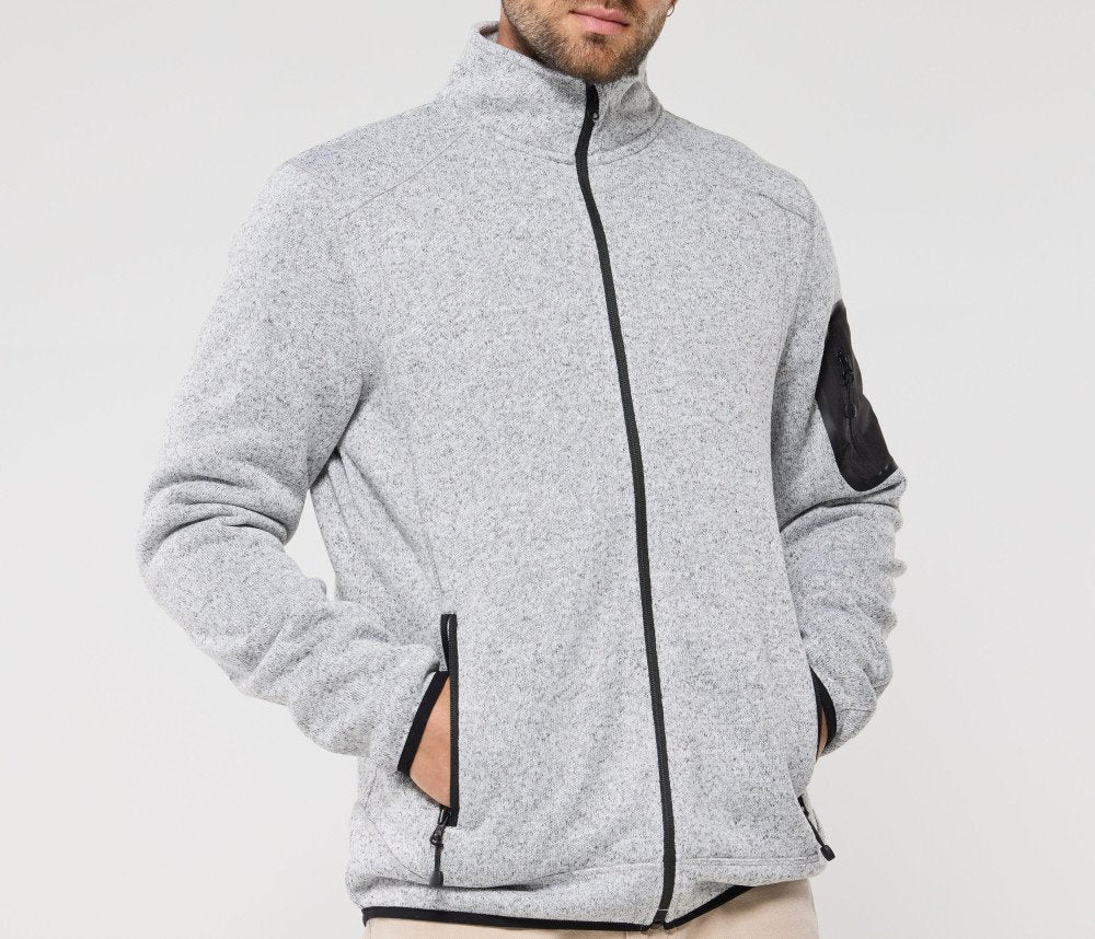 Veste polaire tricotée homme