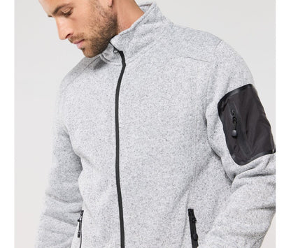 Veste polaire tricotée homme