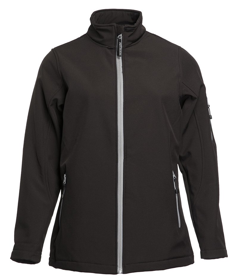 Veste Softshell femme 3 couches 340 g/m²  — coloris Black / Silver #Couleur_Black-/-Silver