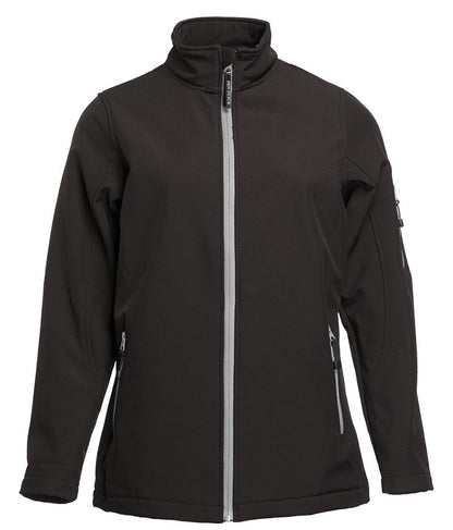 Veste Softshell femme 3 couches 340 g/m²  — coloris Black / Silver #Couleur_Black-/-Silver