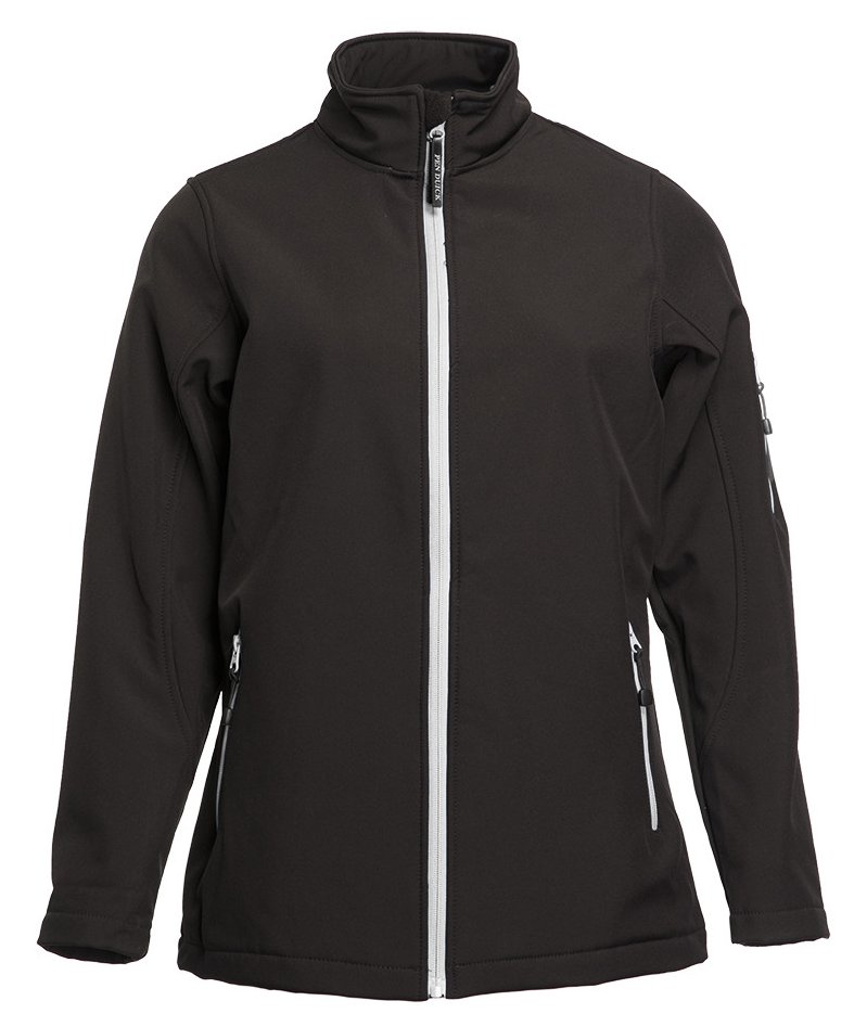 Veste Softshell femme 3 couches 340 g/m²  — coloris Black / White #Couleur_Black-/-White