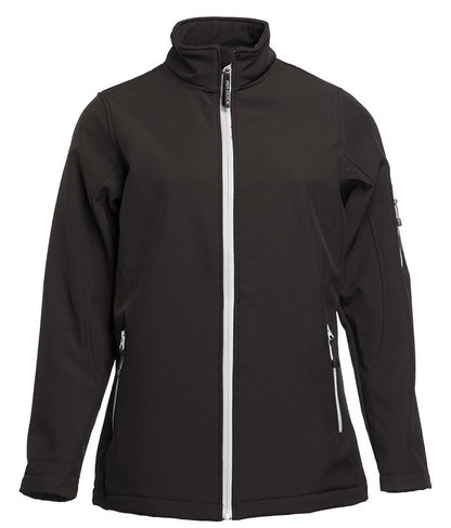 Veste Softshell femme 3 couches 340 g/m²  — coloris Black / White #Couleur_Black-/-White