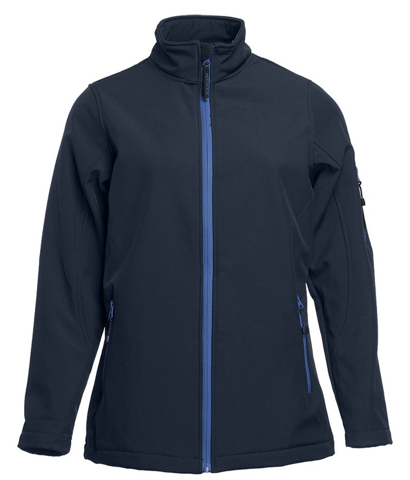Veste Softshell femme 3 couches 340 g/m²  — coloris Navy / Royal #Couleur_Navy-/-Royal