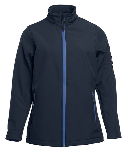 Veste Softshell femme 3 couches 340 g/m²  — coloris Navy / Royal #Couleur_Navy-/-Royal