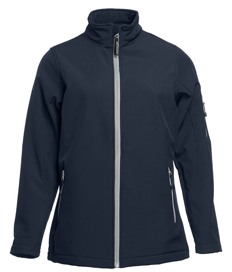 Veste Softshell femme 3 couches 340 g/m²  — coloris Navy / Silver #Couleur_Navy-/-Silver