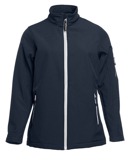 Veste Softshell femme 3 couches 340 g/m²  — coloris Navy / White #Couleur_Navy-/-White