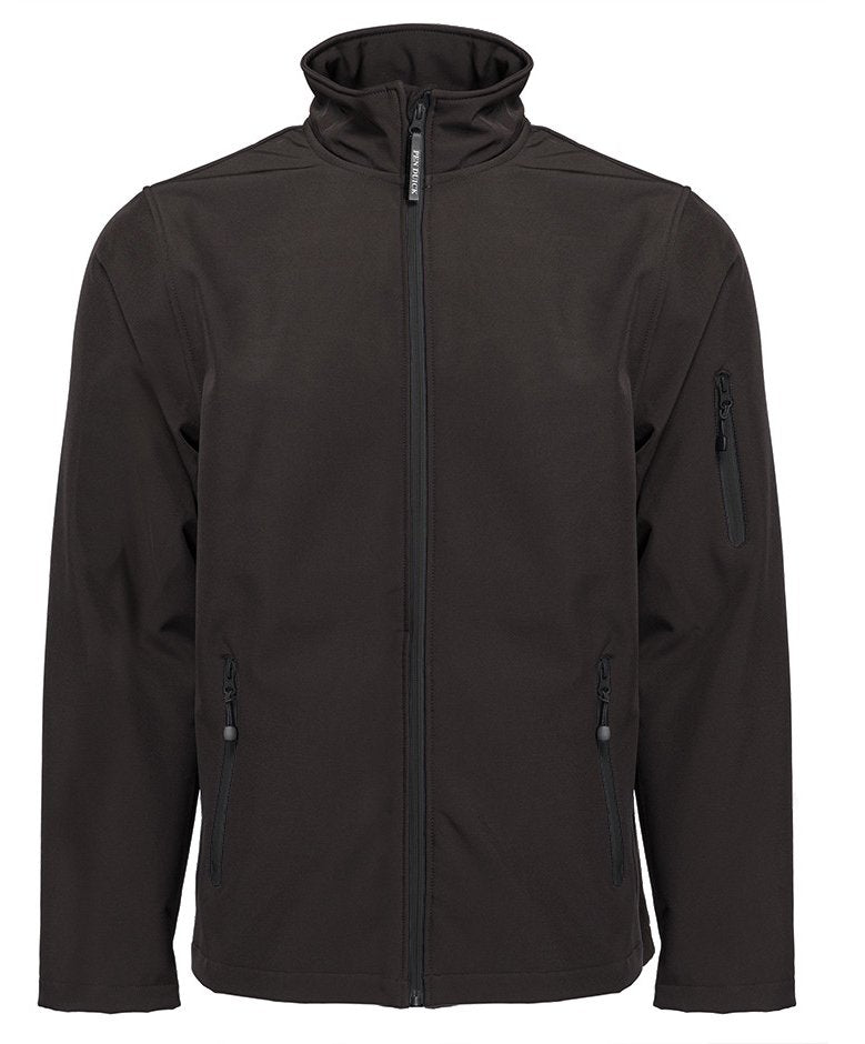 Veste Softshell homme 3 couches 340 g/m²  — coloris Black #Couleur_Black