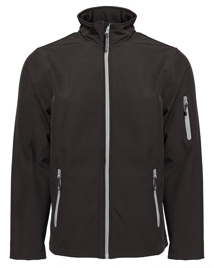 Veste Softshell homme 3 couches 340 g/m²  — coloris Black / Silver #Couleur_Black-/-Silver