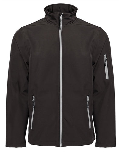 Veste Softshell homme 3 couches 340 g/m²  — coloris Black / Silver #Couleur_Black-/-Silver