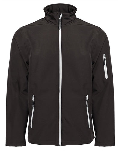 Veste Softshell homme 3 couches 340 g/m²  — coloris Black / White #Couleur_Black-/-White