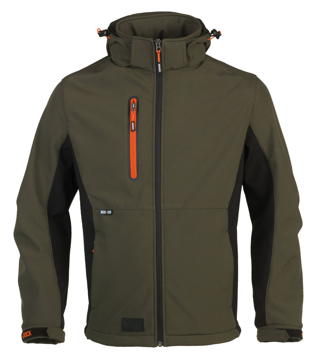 Veste Softshell Trystan — coloris Dark Khaki / Black #Couleur_Dark-Khaki-/-Black